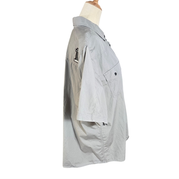 Harley Davidson Gray Logo Button-Up Men's Shirt - Picture 3 of 9